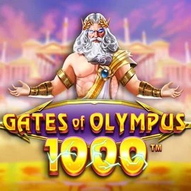 Official Slots logo: Gates of Olympus 1000 by Pragmatic Play at HellSpin Casino